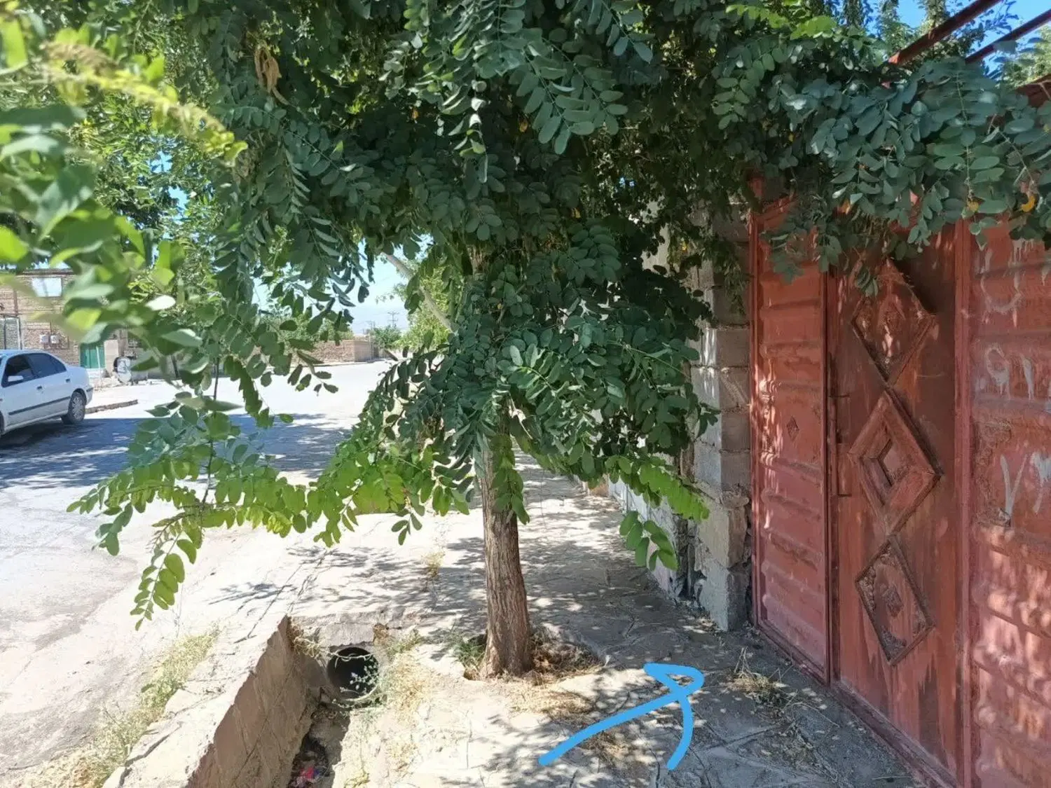 زمین ۲۰۰متری در روستای جمعاب( بین گلبهار و چناران)