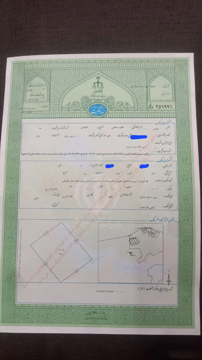 زمین نزدیک بافت افراتخته