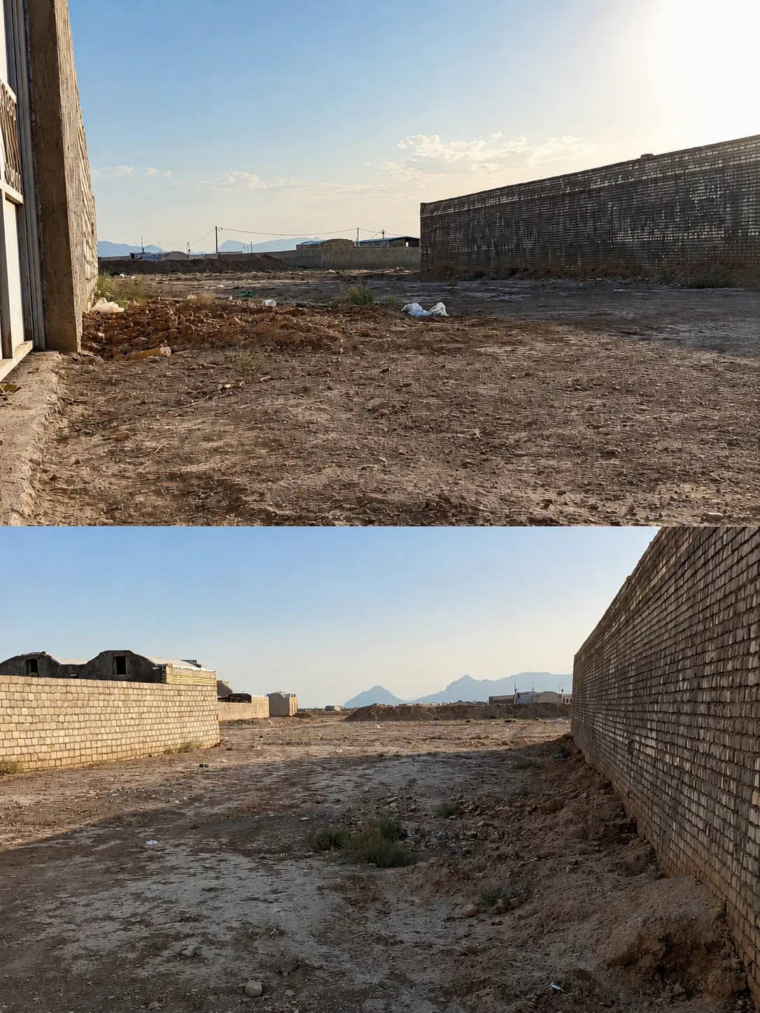 زمین درجه یک دوطرف دیوار آماده توضیحات بخون بیا