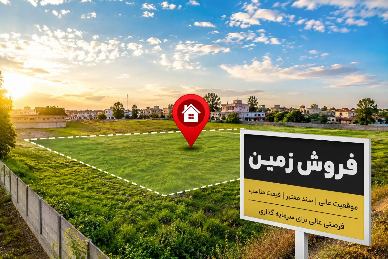 فروش زمین باموقعیت مناسب قابل معاوضه باماشین وملک