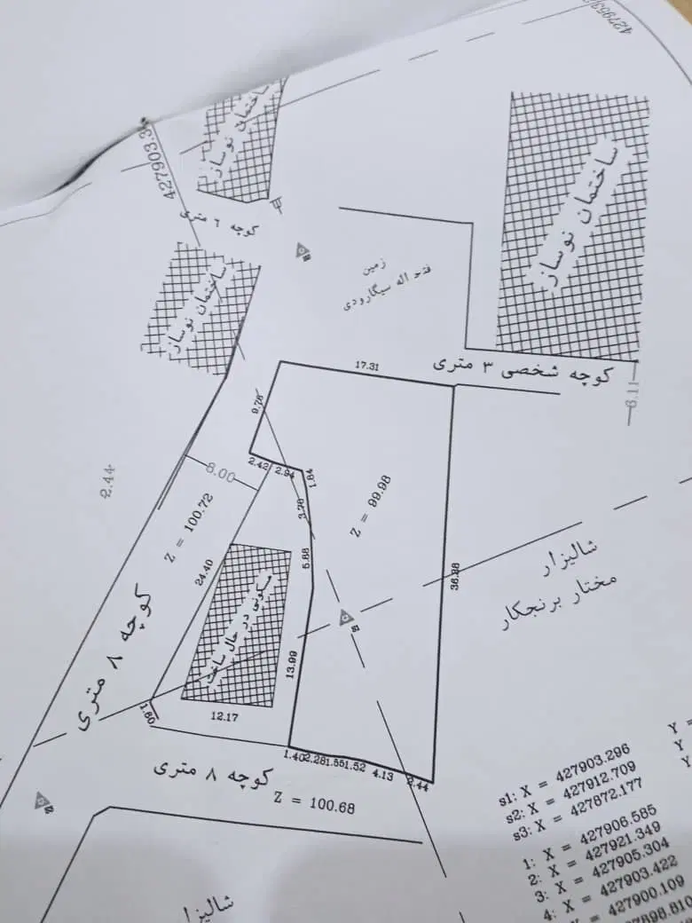 زمین مسکونی دریاسر ،سنددار ، حدود ۴۵۰ متر