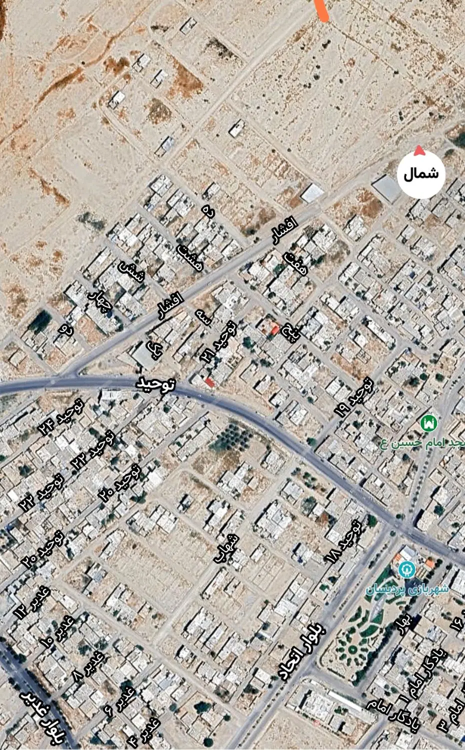 زمین خیابان افشار حسین آباد دوبر