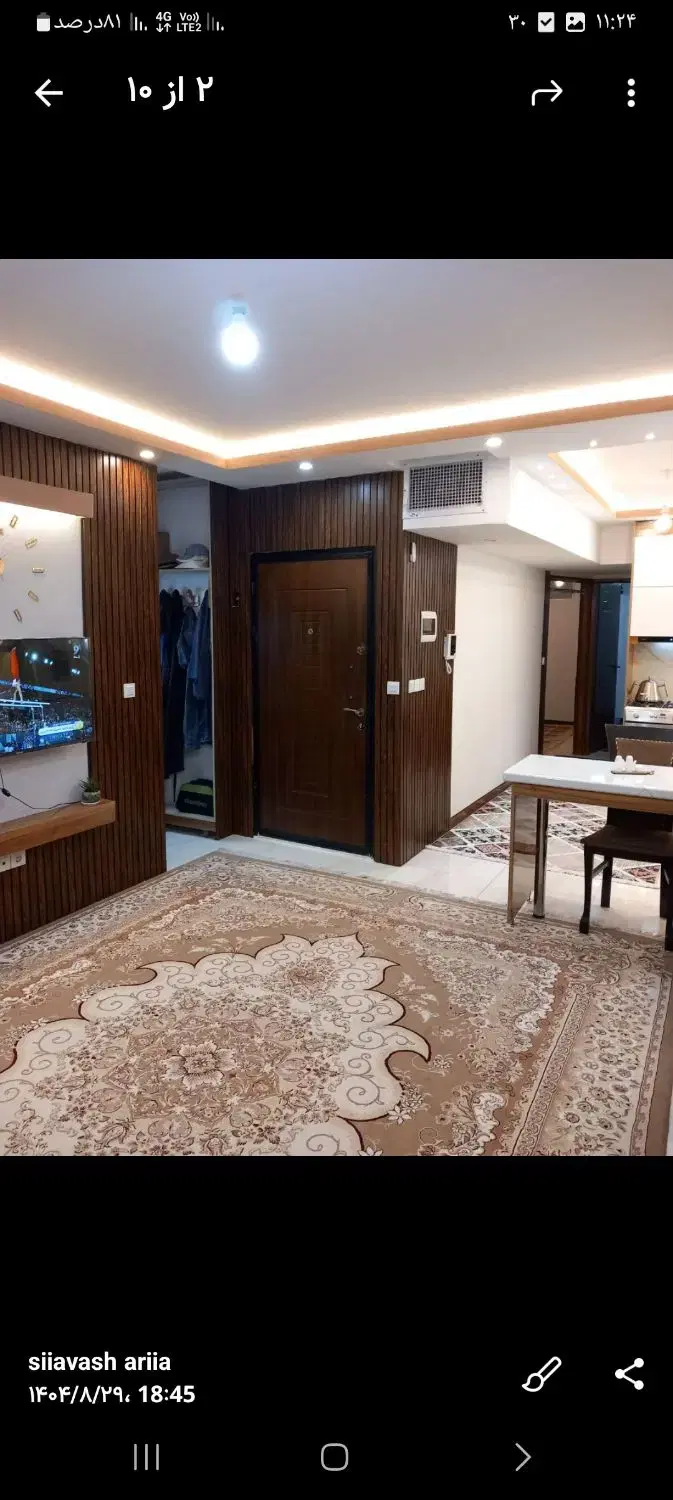 دوخوابه ۶۱ متری نقلی نوساز شیک