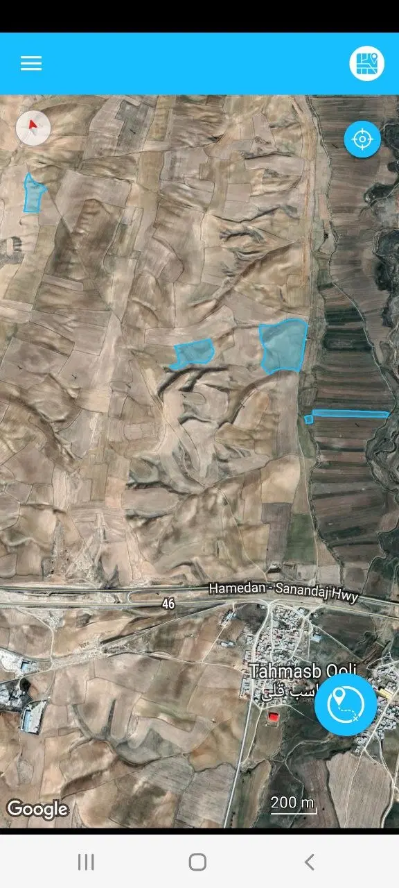 زمین کشاورزی دیم نزیک اتوبان
