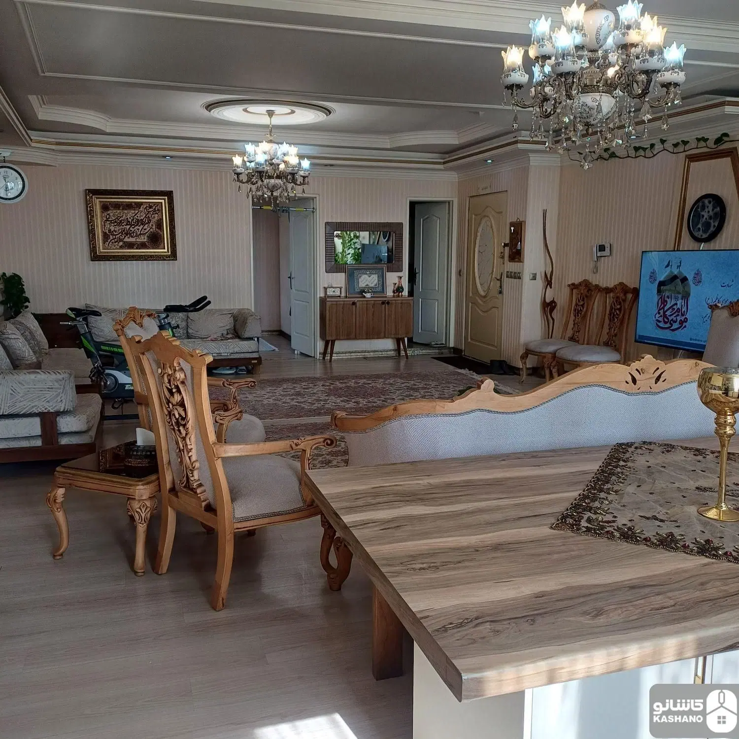 120متر 3خوابه بازسازی شده نور 2 طرف فول امکانات