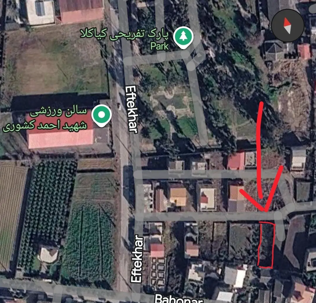 زمین مسکونی شهری نزدیک پارک