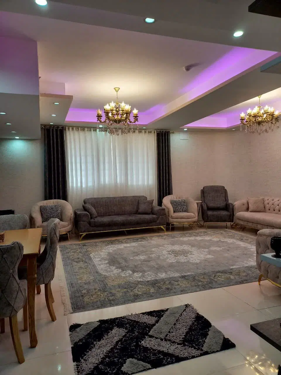 رهن آپارتمان لوکس ۲ خواب ، همکف ، تک واحدی ،فدک
