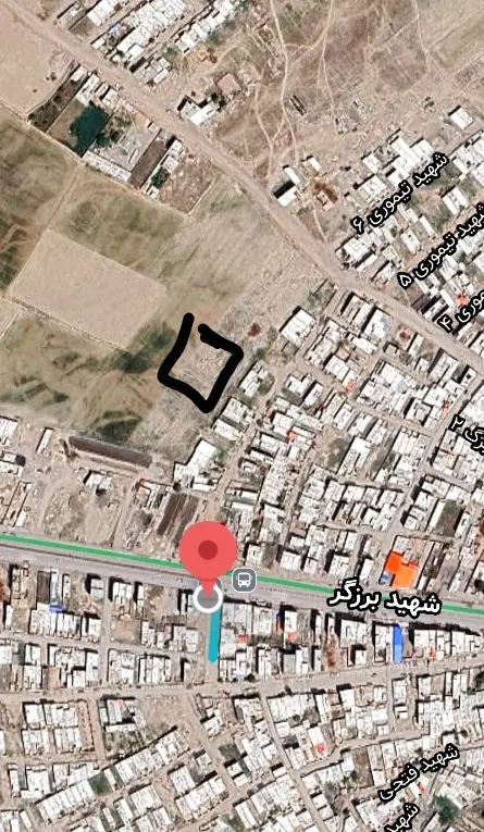 زمین ۱۱۳ متر محله گلمغان روبه روی تیموری ۶