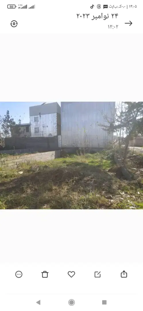 ۱۵۴ متر زمین _مسکونی شهری_تبدیل به سند