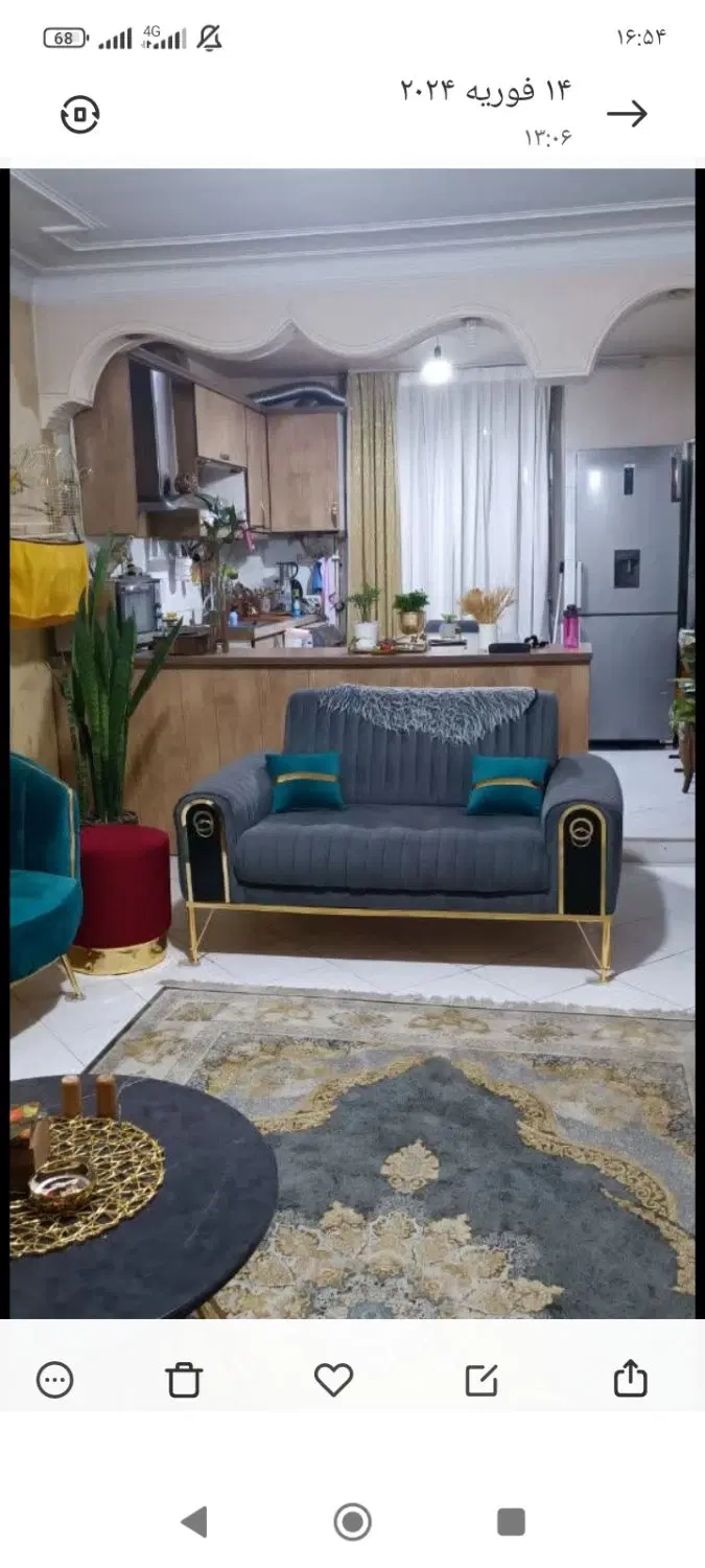 72متری دو خوابه تک واحدی
