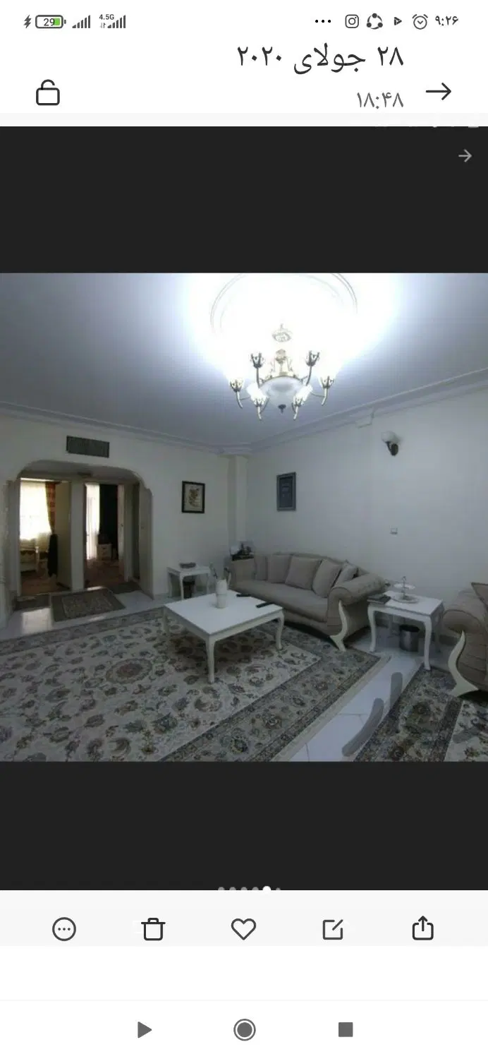 یک واحد آپارتمان ۹۵متری در قنات کوثر