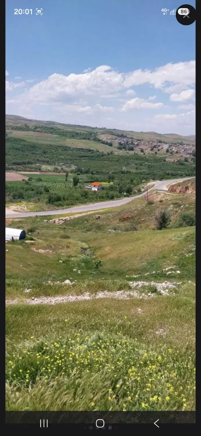 زمین مسکونی در حال ساخت در وسط روستای با صفای اهر