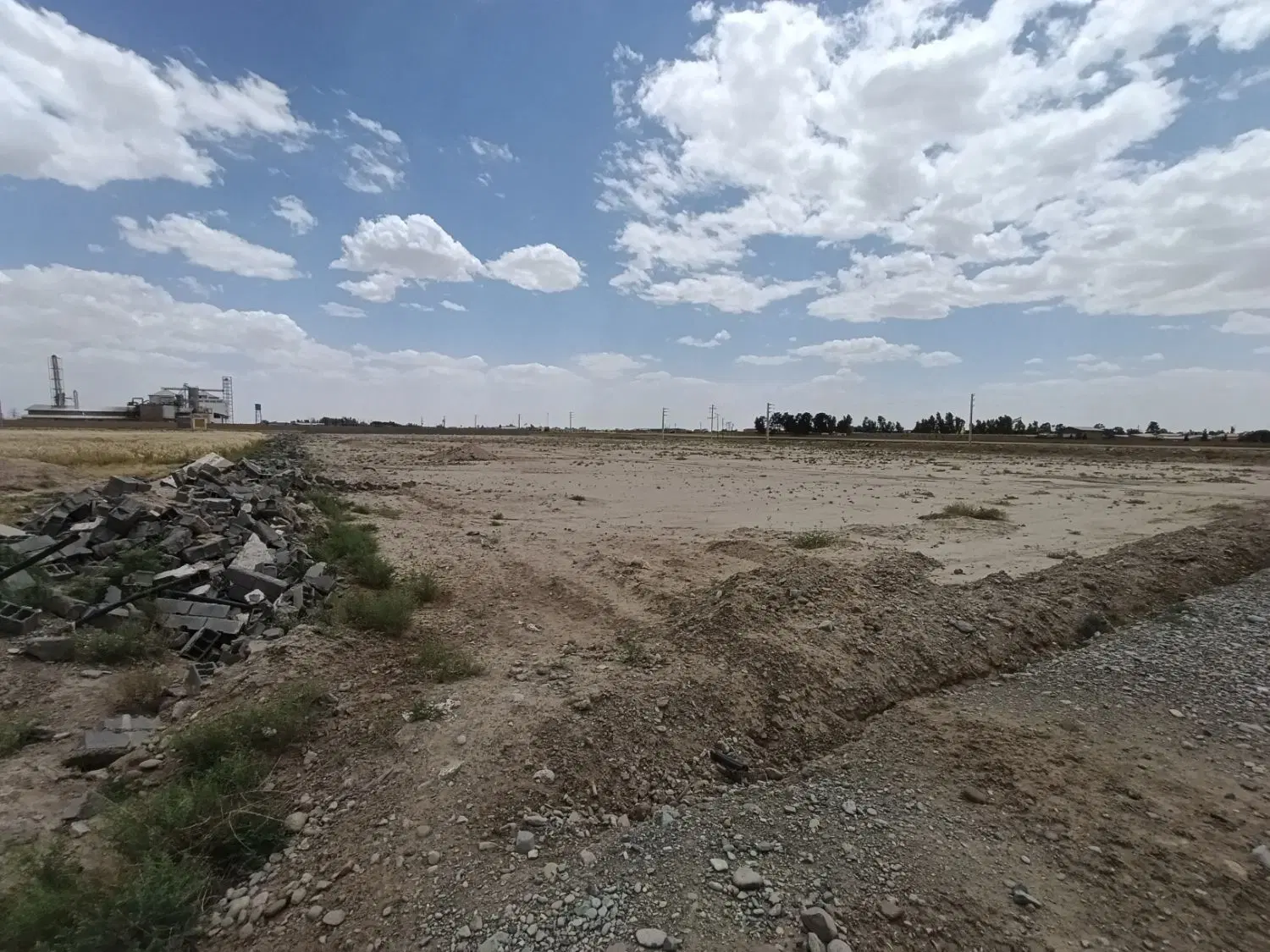۱۲۲۰۰ متر زمین کشاورزی دو نبش در حسین آباد دفتری