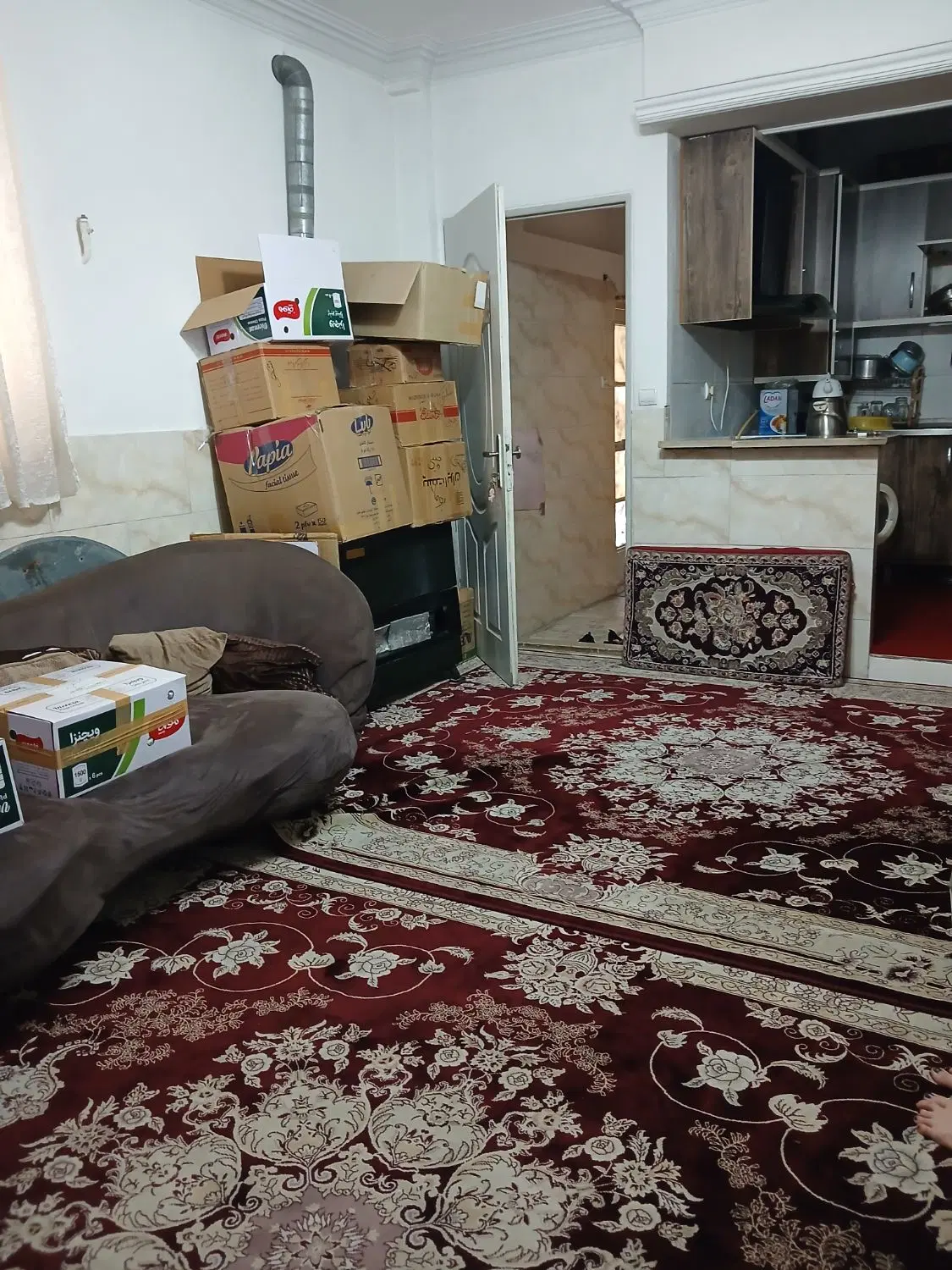 آپارتمان همکف ۵۵ متری رنگ شده و مرتب