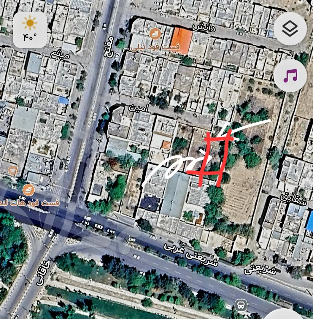 ۳۲۵متر زمین با سند۶دانگ جنوبی مفتح