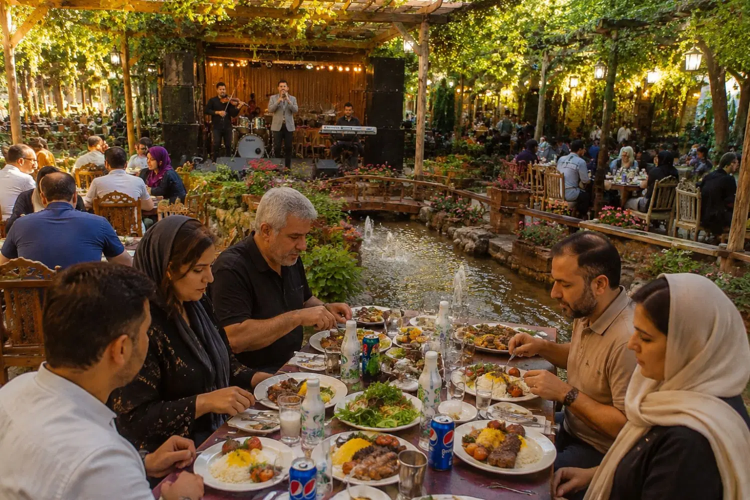 اجاره باغ رستوران با تجهیزات کامل و تکمیل