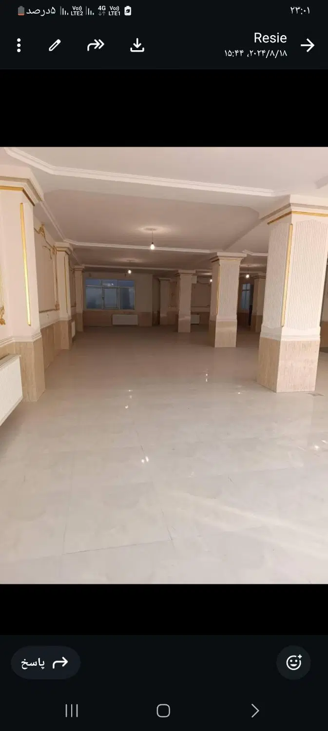 ۲۵۰ متر تجاری طبقه ی چهارم و ۴۰ متر طبقه ی پنجم