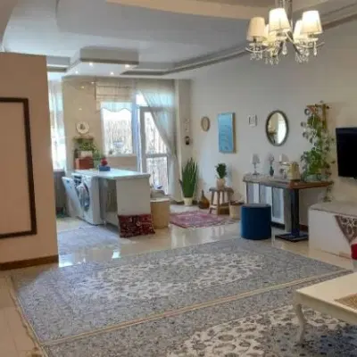 شهران شمالی _۸۲متر فول دیزاین_سالن پرده خور