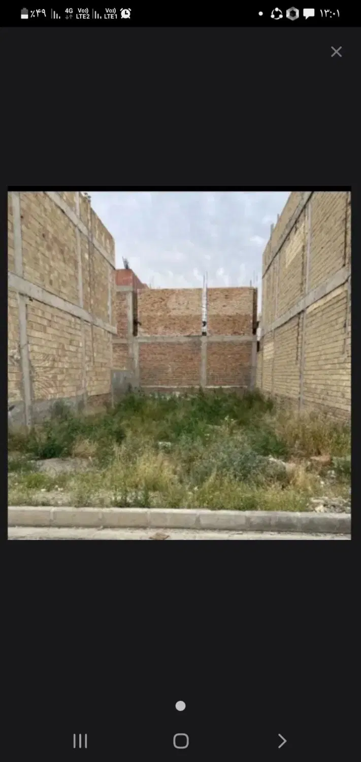 زمین مسکونی ۱۰۰ در ایثارگران کوچه فرعی ۳ قطعه ۱۸۸