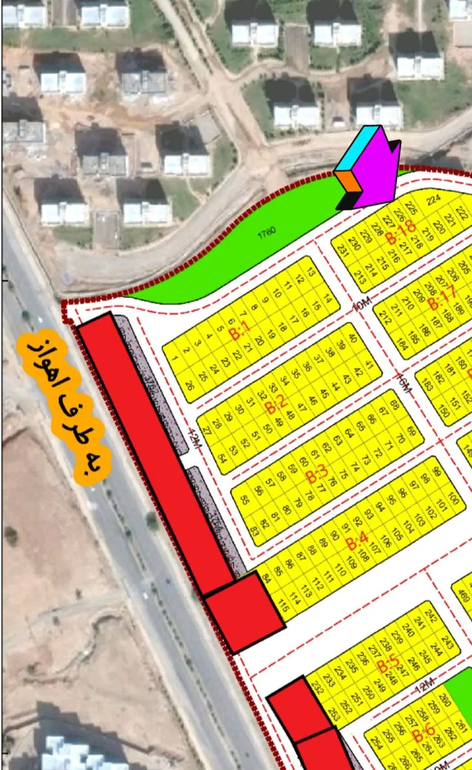 فروش زمین شهرک پرواز    بلوک‌ ۱۸