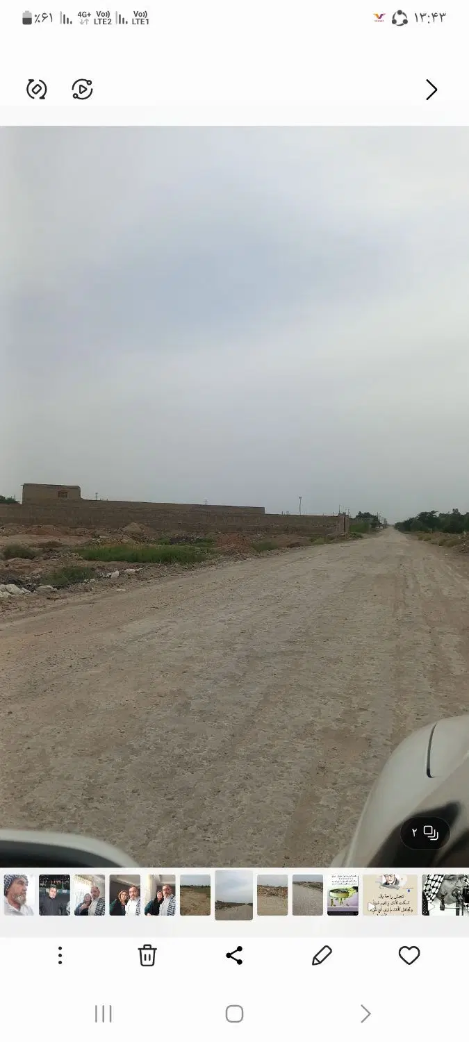 هزار متر زمین سرجاده بعد از اخرین انبار دامغه کوچک