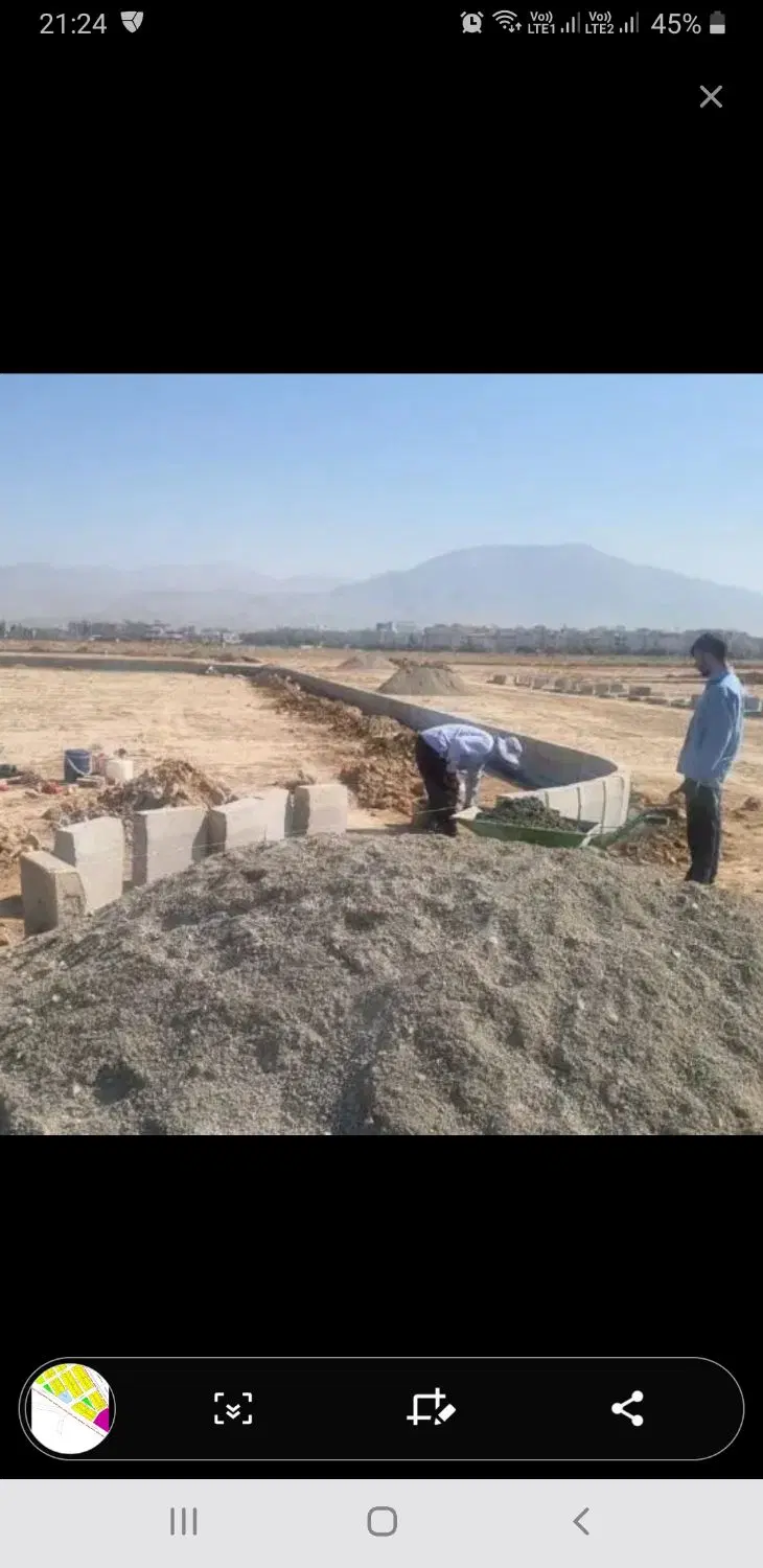 زمین در واریان شهر۲۵۰ متر زمین های سازمان قطعه ۱۸۵