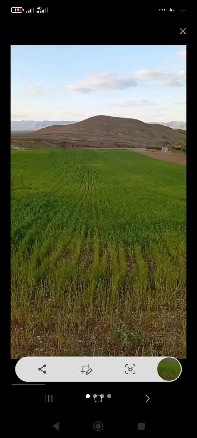فروش زمین زراعی نرسیده به روستای حاج آرش