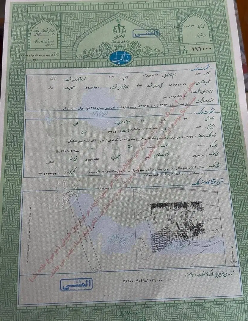 زمین بندر انزالی