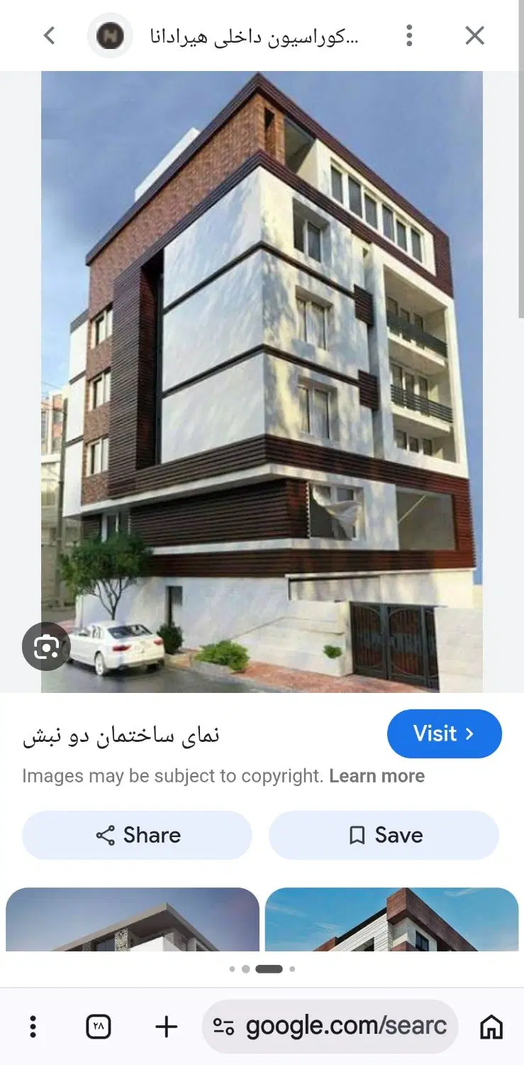دو خوابه طبقه ششم تمیز با آسانسور پارکینگ محوطه