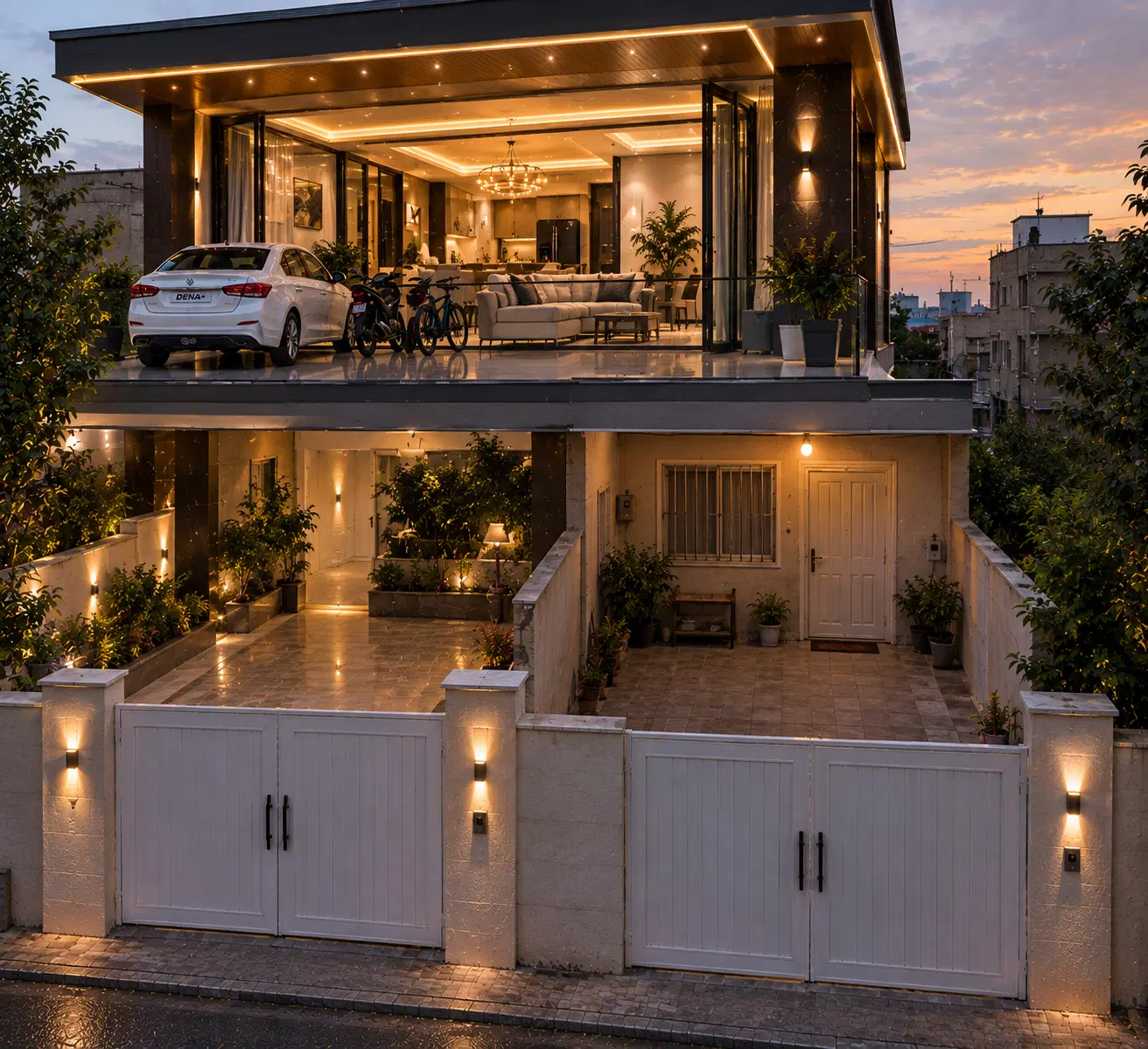 فروش لکس بالا خ کابلی با حیاط مجزا با پله خوری کم