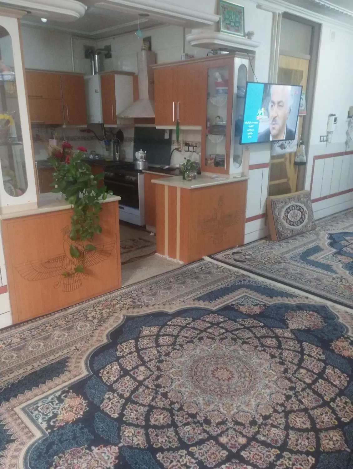 منزل مسکونی دوخابه شیک نوساز پرده موکت پکیج