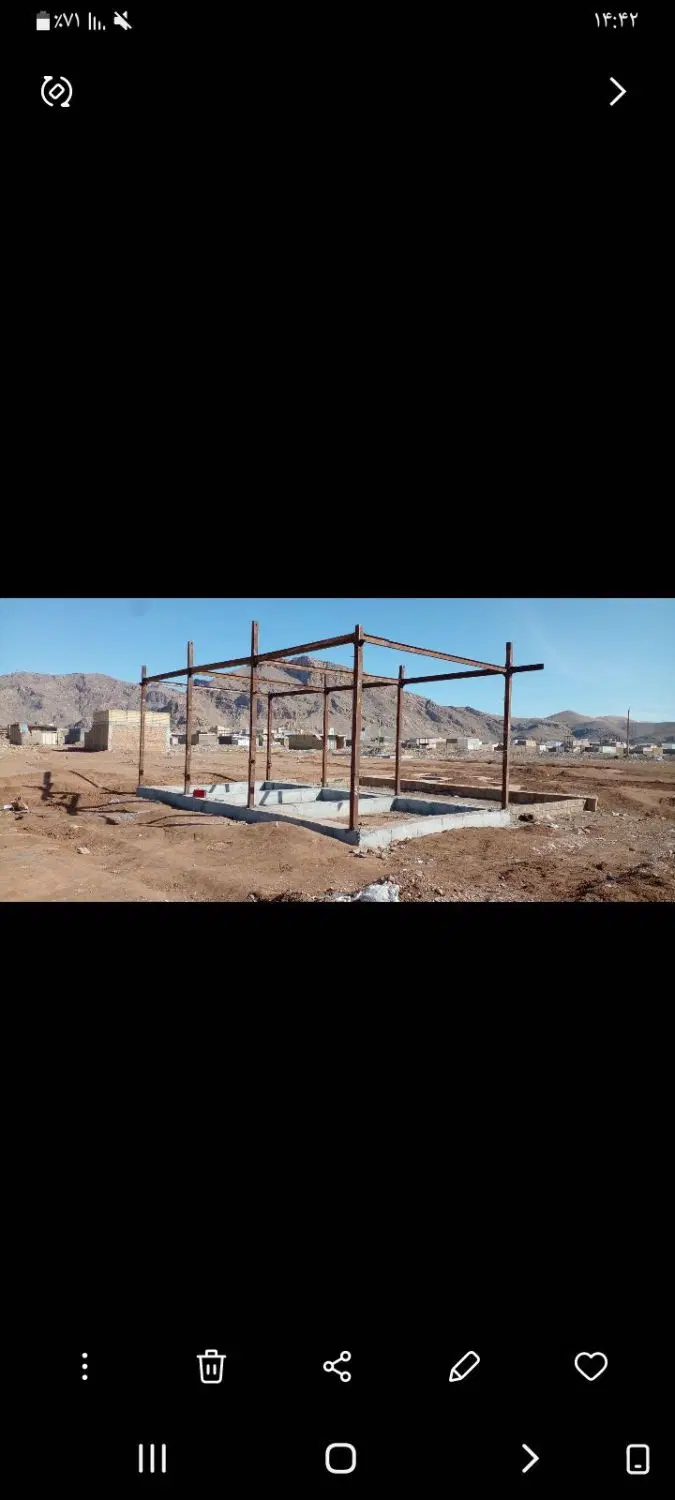 زمین 120متری وبنااسکلت وشناژ85متر
