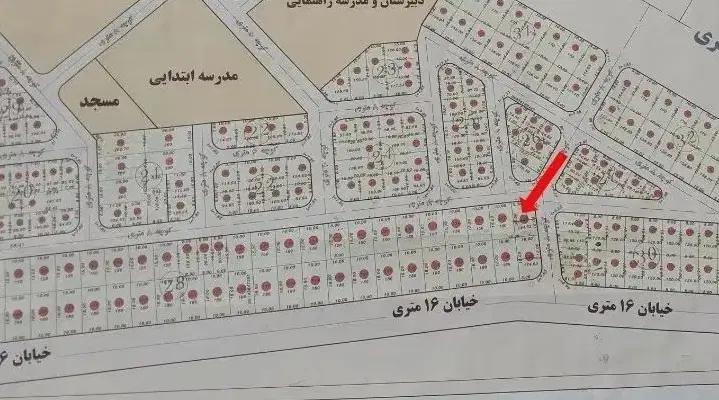 فروش زمین ساجدی محدوده ۷۵ متردونبش