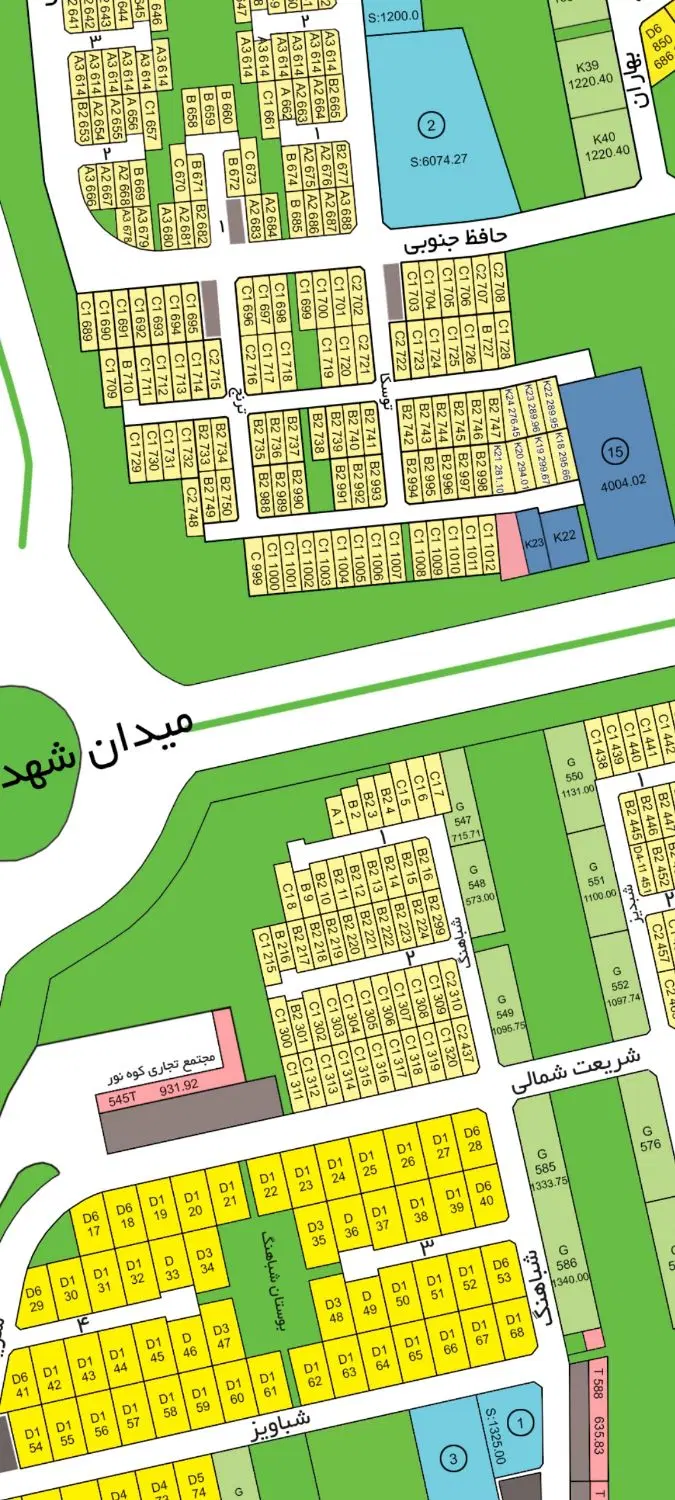 زمین ویلایی بر بلوار 270 متر رو بلندی