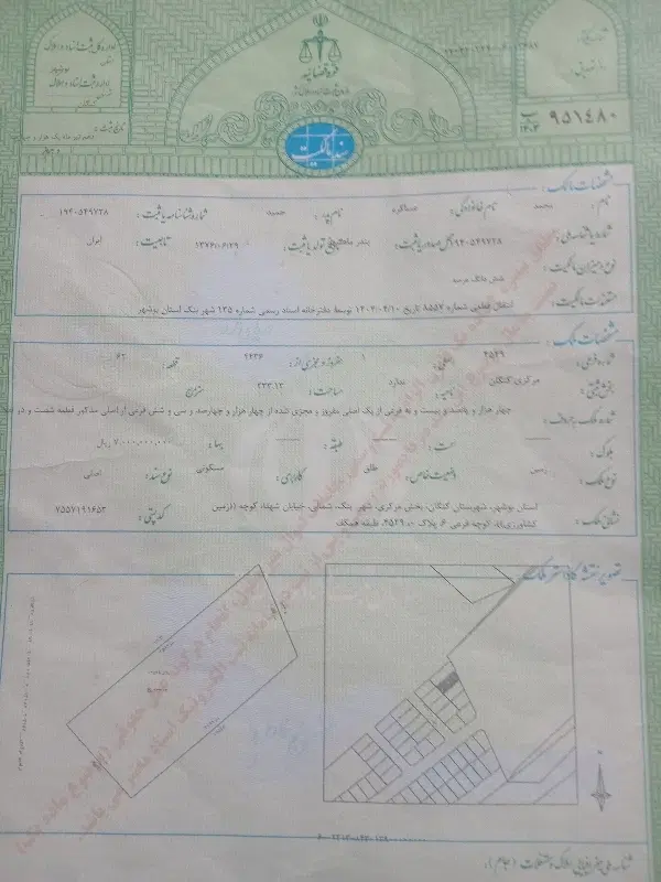 زمین بنک شهرک رفیعی