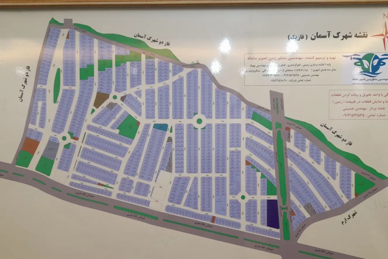 زمین تجاری ومسکونی شهرک آسمان(بام اردبیل)
