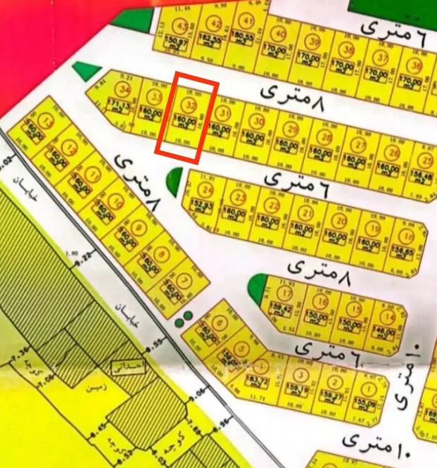 فروش زمین مسکونی شهرک اوین اول قوخ.دارای دید و ویو