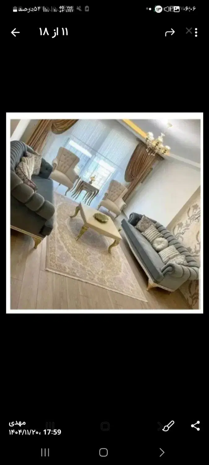 اپارتمان۲خاب۷۰مترپارکینگ انباری کابینت سفیدکد۳۹۵