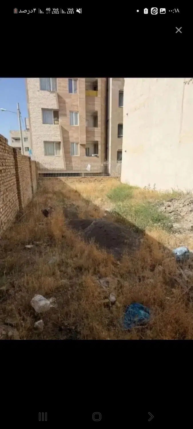 زمین  ۱۹۲ متر شمالی ملکی