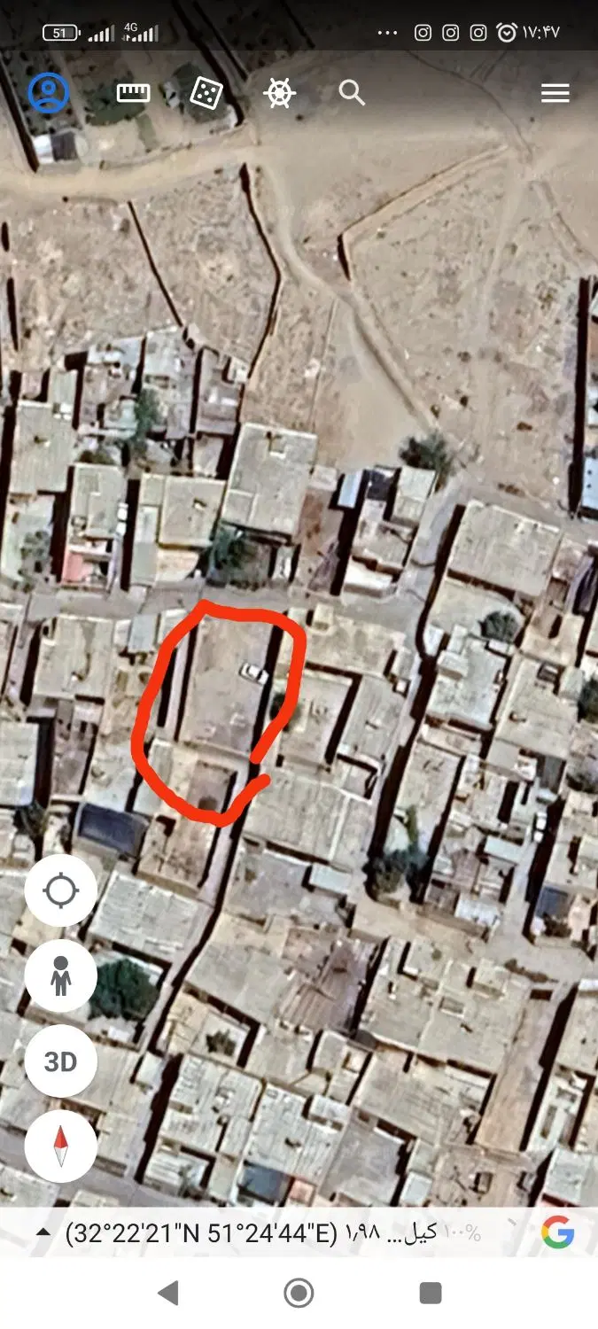 زمین مسکونی ۲۵۲ متری با دیوار گلی  قلعه قاسم
