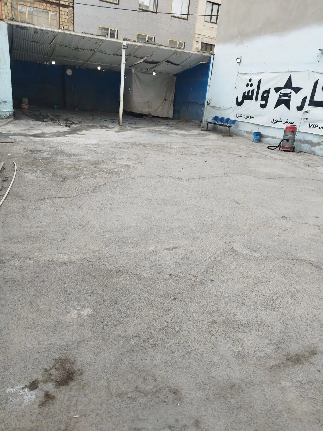 رهن اجاره کارواش بزرگ باکل تجهیزات کامل و چاه آب