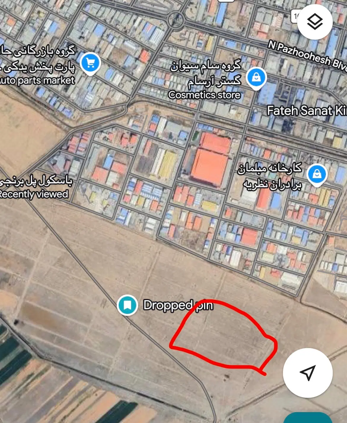 فروش زمین صنعتی ۱۰۰۰ متری