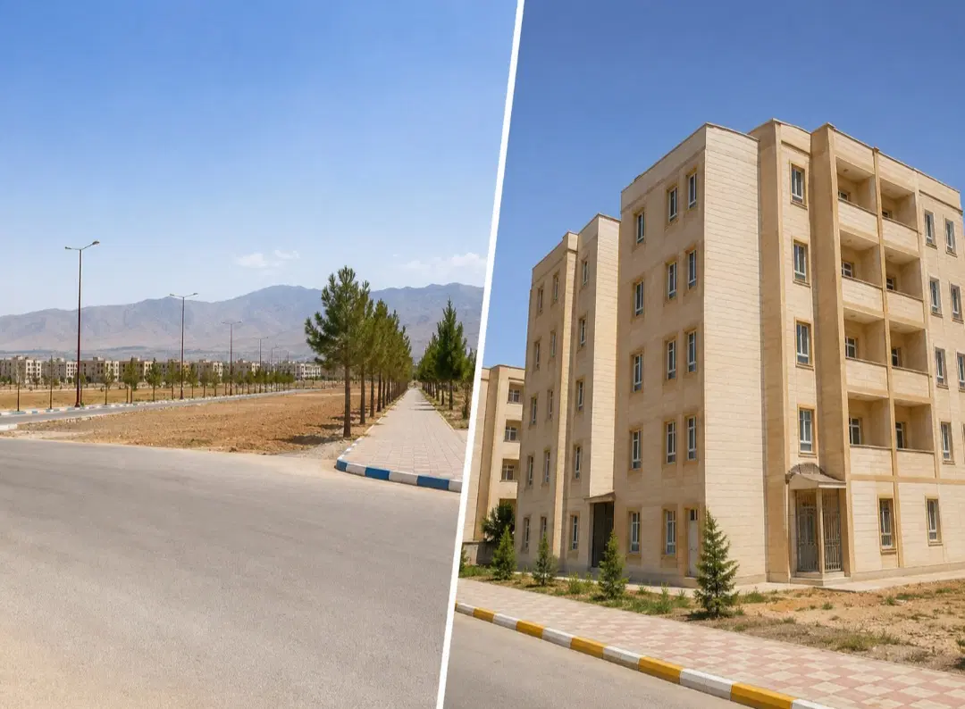 معاوضه مسکن ملی ۳ خوابه گراش با زمین مسکونی در لار