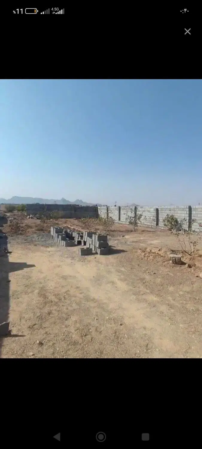 زمین دیوارکشی با برق و مجوز ویلا جهاد آباد