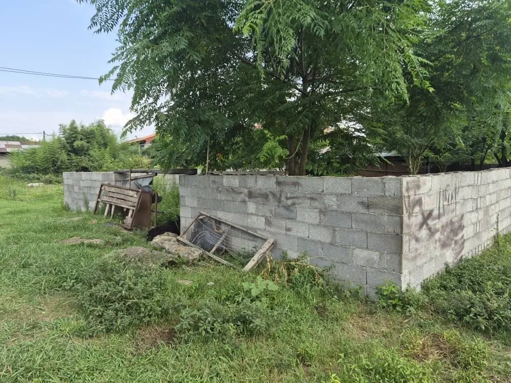 زمین ۲۱۰ متری دور دیوار