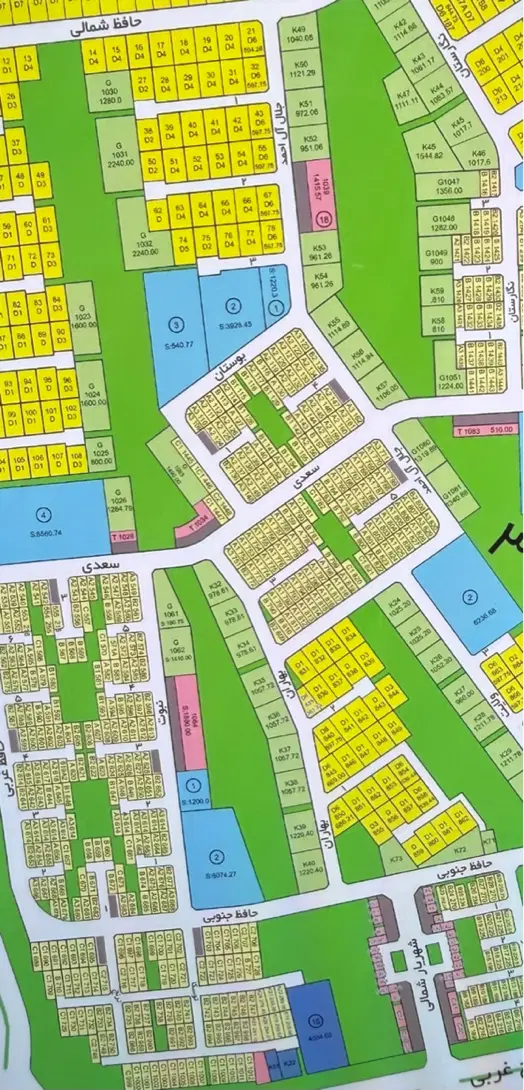 زمین ویلایی تاپ لوکیشن فاز ۲ محله ۳ بهر خ سعدی