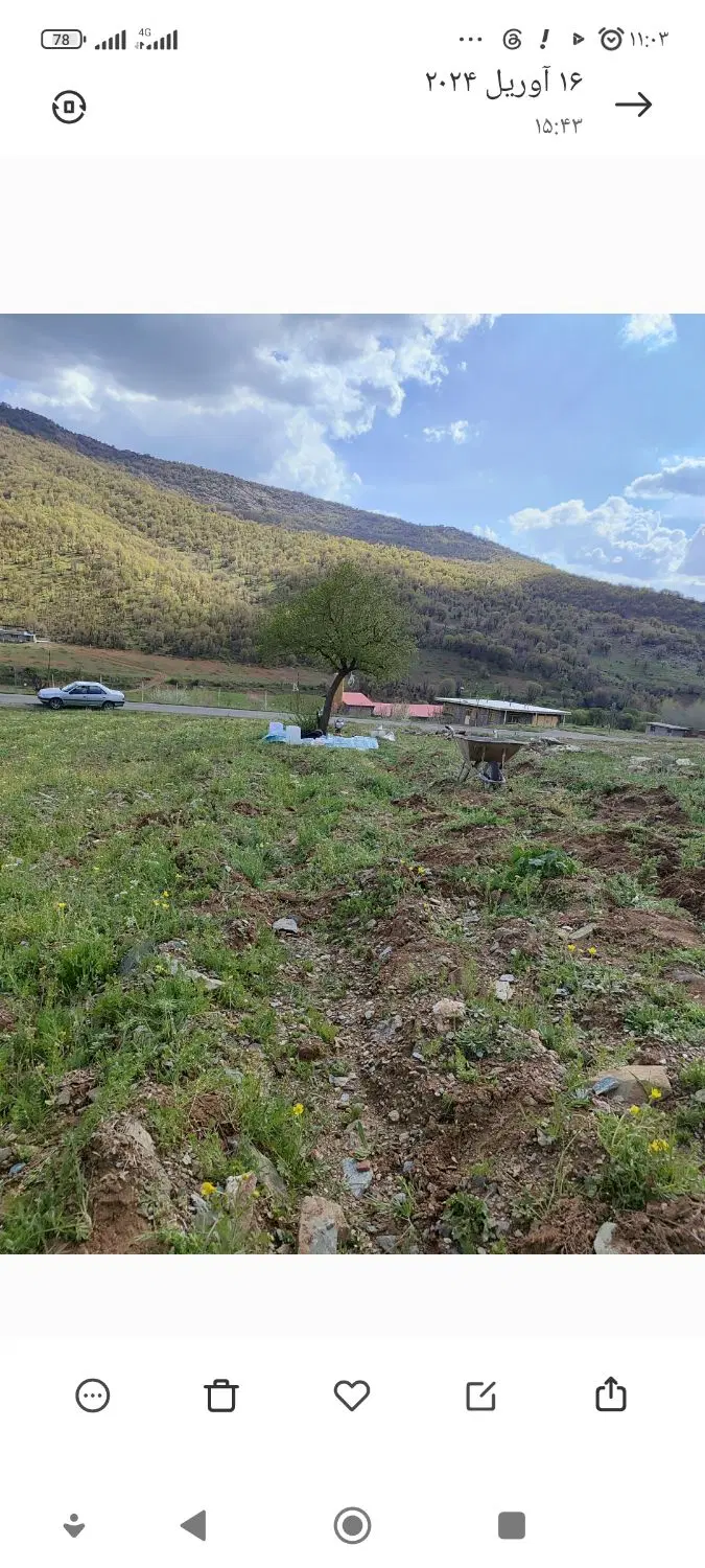 یک قطعه زمین برای باغ