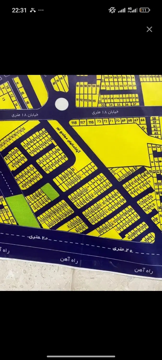 180متر زمین دو کله