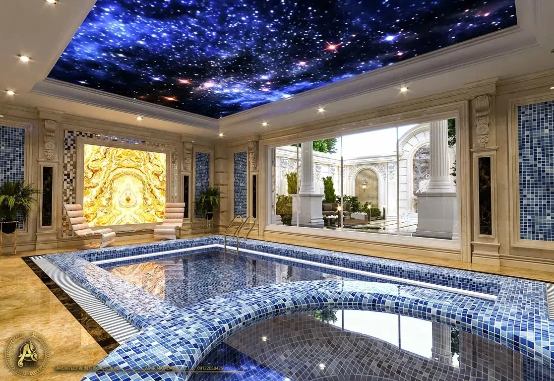 300متر vip غرب استخر جیم کافه بیلیارداجتماعات روف
