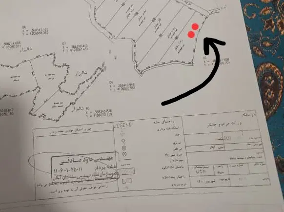 فروش ۱۳۰۰ متر زمین با مستثنیات _ دستخط چماچا